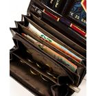 Portfel, brązowy, skórzany, Peterson