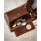 Portfel, brązowy, skórzany, RFID, Peterson