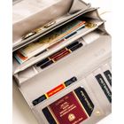 Portfel, brązowy, skórzany, RFID, Peterson