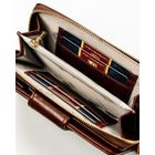 Portfel, ciemnobrązowy, skóra ekologiczna, Peterson