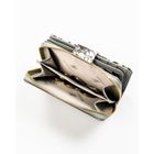 Portfel, czarno-biały, skórzany, Peterson