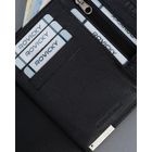 Portfel, czarny, skórzany, 4U Cavaldi