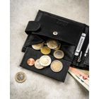 Portfel, czarny, skórzany, 4U Cavaldi