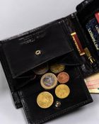 Portfel, czarny, skórzany, Peterson