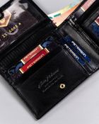 Portfel, czarny, skórzany, Peterson