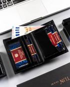 Portfel, czarny, skórzany, Peterson