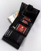 Portfel, czarny, skórzany, Peterson