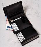 Portfel, czarny, skórzany, Peterson