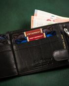 Portfel, czarny, skórzany, RFID, Peterson