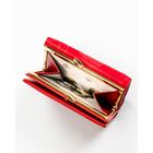 Portfel, czerwony, skóra ekologiczna, Peterson