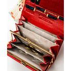 Portfel, czerwony, skóra ekologiczna, Peterson