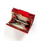 Portfel, czerwony, skóra ekologiczna, Peterson