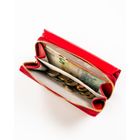 Portfel, czerwony, skóra ekologiczna, Peterson