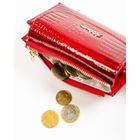 Portfel, czerwony, skóra ekologiczna, Peterson