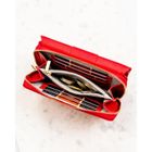 Portfel, czerwony, skóra ekologiczna, Peterson