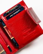 Portfel, czerwony, skórzany, Peterson