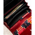 Portfel, czerwony, skórzany, Peterson