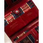 Portfel, czerwony, skórzany, Peterson