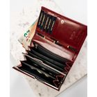 Portfel, czerwony, skórzany, Peterson