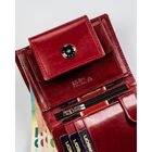 Portfel, czerwony, skórzany, Peterson