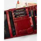 Portfel, czerwony, skórzany, Peterson