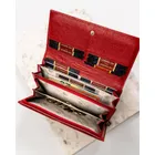 Portfel, czerwony, skórzany, Peterson