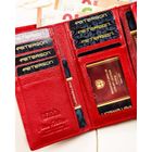 Portfel, czerwony, skórzany, Peterson