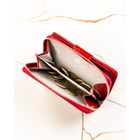 Portfel, czerwony, skórzany, Peterson