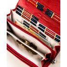 Portfel, czerwony, skórzany, Peterson