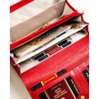 Portfel, czerwony, skórzany, Peterson