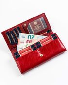 Portfel, czerwony, skórzany, RFID, Peterson