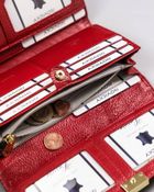 Portfel, czerwony, skórzany, RFID, Rovicky