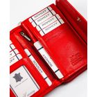 Portfel, czerwony, skórzany, RFID, Rovicky