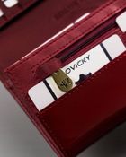 Portfel, czerwony, skórzany, Rovicky