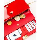 Portfel, czerwony, skórzany, Rovicky