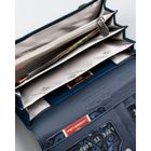 Portfel, granatowy, skóra ekologiczna, Peterson