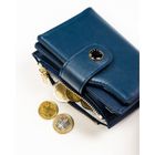 Portfel, granatowy, skóra ekologiczna, RFID, Peterson