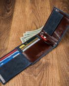 Portfel, niebieski, skórzany, Forever Young