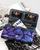 Portfel, niebieski, skórzany, Peterson