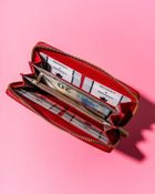 Portfel-piórnik, czerwony, skóra ekologiczna, Rovicky