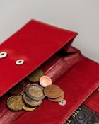 Portfel, skórzany, kwiatowy wzór, Peterson