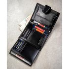 Portfel z brelokiem, czarny, skórzany, Peterson