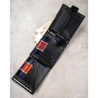 Portfel z brelokiem, czarny, skórzany, Peterson