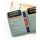 Portfel, zielony, skóra naturalna i ekologiczna, Peterson