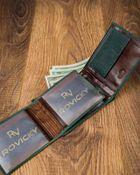 Portfel, zielony, skórzany, Forever Young