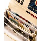 Portfel, złoty, skórzany, Peterson