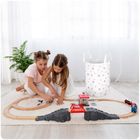 Ricokids, kosz na zabawki, biało-różowy, 35-60 cm