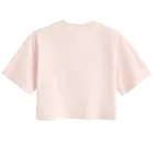 Różowy t-shirt o kroju cropp boxy NOWEAR