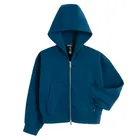 Rozpinana bluza z kapturem o kroju crop NOWEAR