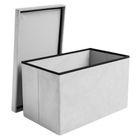 Ruhhy, pufa welurowa, szara, 60-30-30 cm